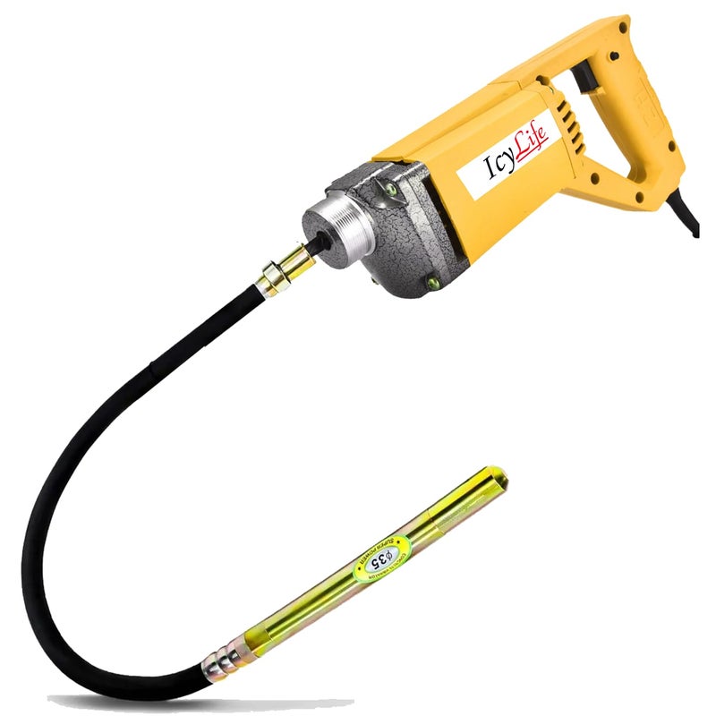 ICYLIFE ICYLIFE Concrete Vibrator With 3 Mitre Needle Shaft 1340WTT 13900RPM Electric Vibrator Machine  - Image 1
