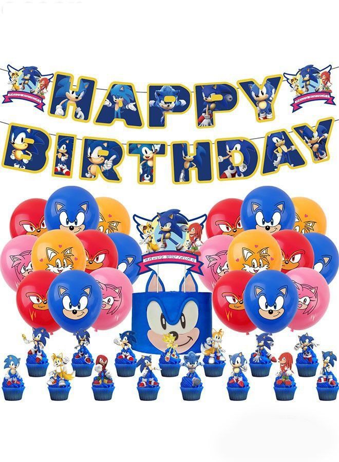 بيوينتي زينة حفلات أعياد الميلاد بتصميم القنفذ سونيك - Image 1