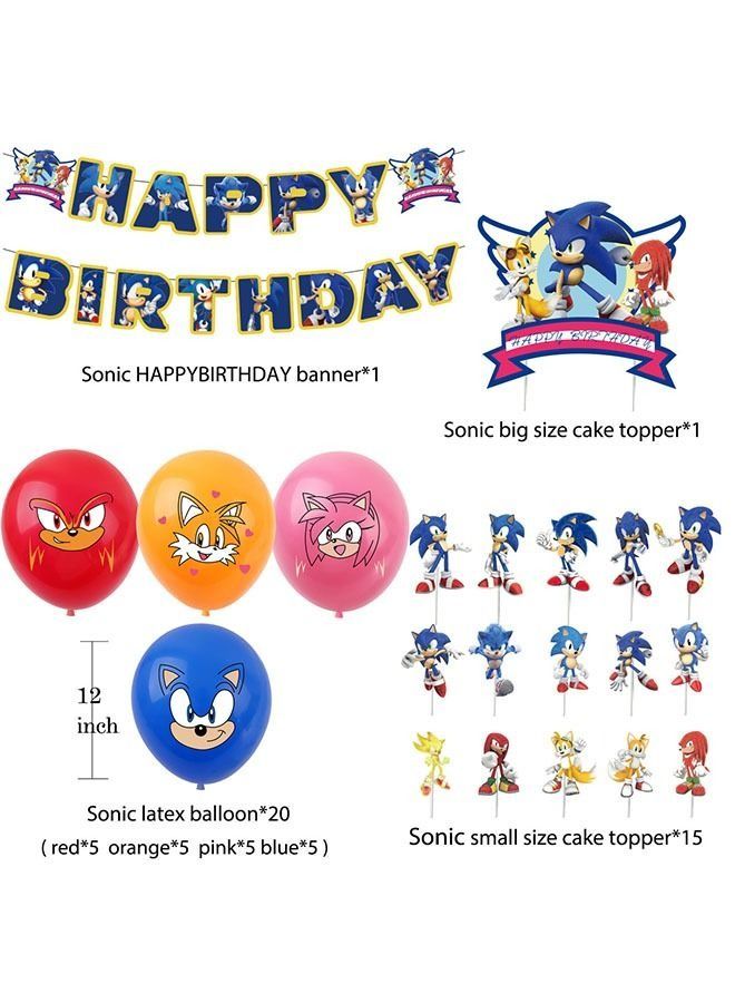 بيوينتي زينة حفلات أعياد الميلاد بتصميم القنفذ سونيك - Image 3