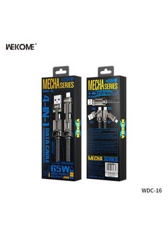 WEKOME A Charging Cable with 4-in-1 design accommodating various charging ports and 65W high power output  - Image 1
