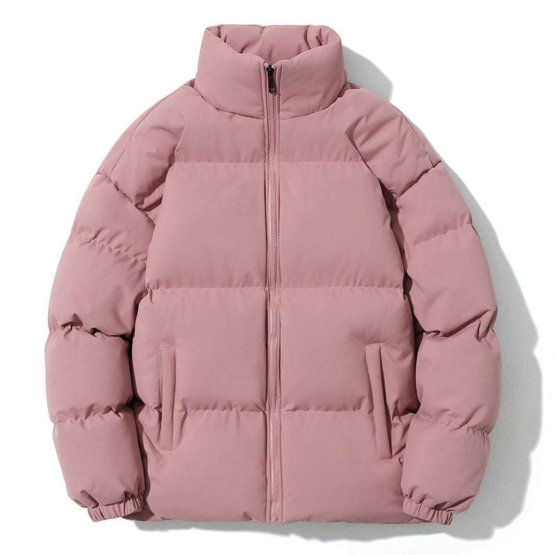 Hong Kong Style 2021 Winter Men'S Solid Color Loose Thickened Bread Coat Teenagers Plus Size Casual Cotton-Padded Coat Men'S Coat - Image 1
