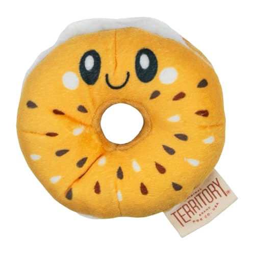 Territory Pet Bagel HideandTreat Plush Squeaky Toy for Dogs Hide Small Treats and Kibble for Rewarding Fun - Image 1
