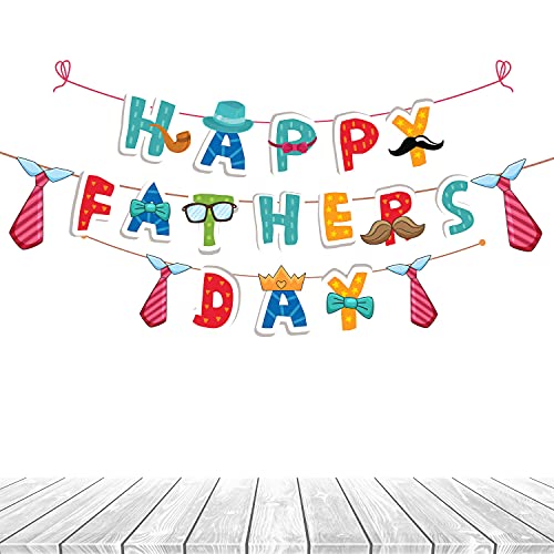 FESTIKO مجموعة تزيين حفلة عيد ميلاد الأب/الأب super dad من Festiko®، هدايا حفلة للأب super dad لتزيين عيد ميلاد الرجال (لافتة/زينة، دوامات، بالونات، قواطع كعكة، قواطع كعكة صغيرة، شرائط) - Image 2
