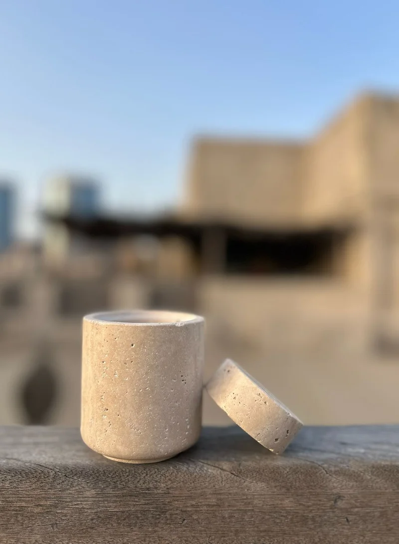 Tohfa Luxe TohfaLuxe Marble & Brass Accent Jar