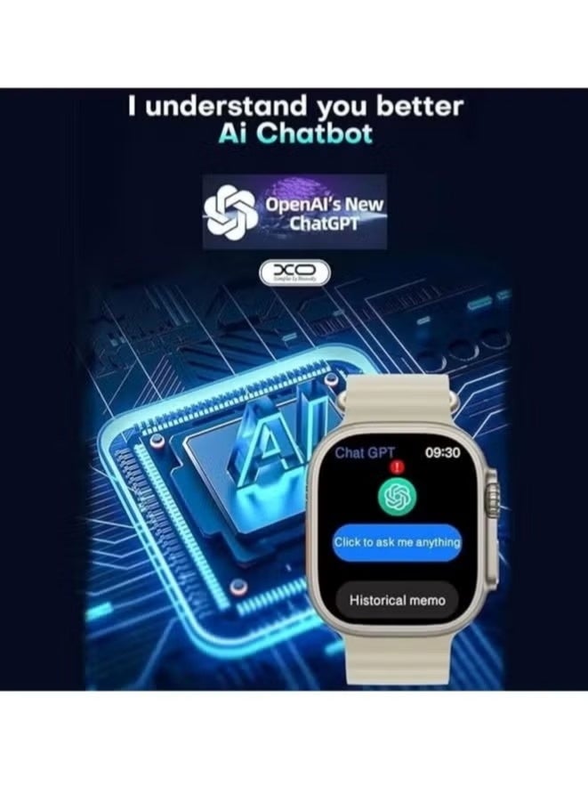 ZENTALITY Ultra Plus AMOLED Smart Watch 2.02” Display, Bluetooth Calling, 24/7 Health Monitoring, Up to 20 Days Battery, Water Resistant, 70+ Sports Modes – Black - Image 2