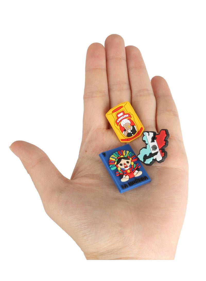 KASTWAVE Shoes Decorations Charms Crocs Charms Jibbitz Sandals Buckle Party Birthday Gift, Mexico Charms Bracelet Wristband Decorations for Adult Men Women Kids 47Pcs - Image 4