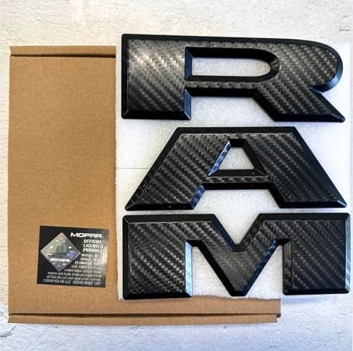 Autogem 2019-2025 RAM 1500 Carbon Decal Grille Emblem | Stylish Truck Badge Logo - Image 1