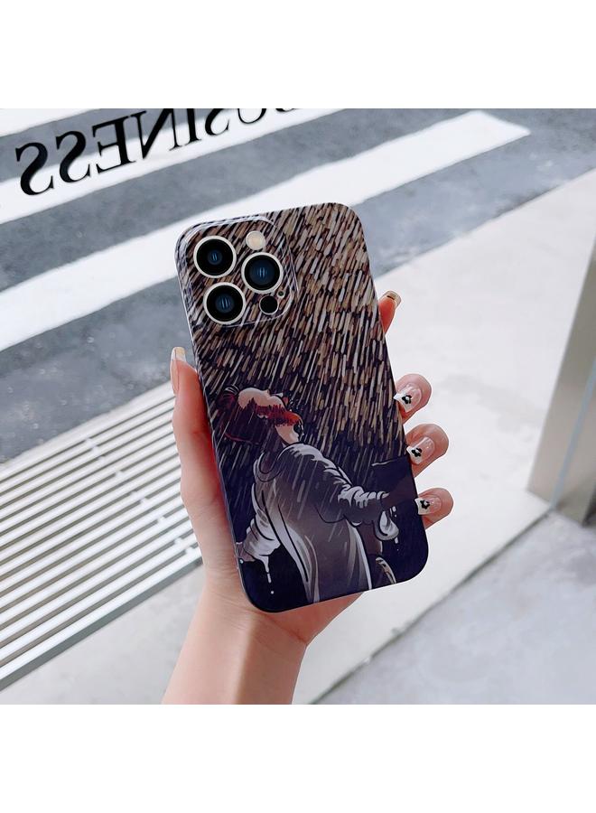 S-TOP Case For iPhone 14 Pro Max Precise Hole Oil Painting Pattern PC Phone Case - Image 1
