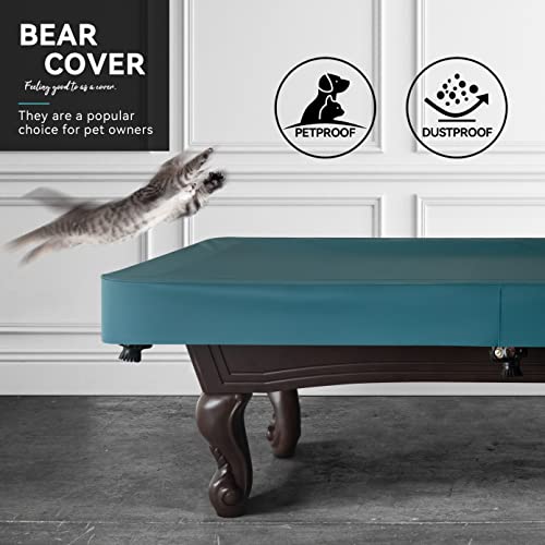 BEARCOVER Heavy Duty Leatherette Billiard Pool Table Cover, Waterproof & Tearproof Cover for Pool Table 7/8/9FT (10 Colors Available) (7 Feet/Malachite Green) - Image 4