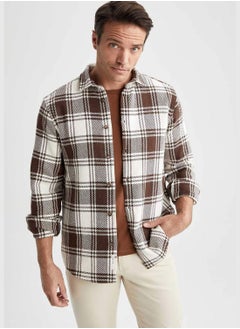 DeFacto Man Polo Neck Woven Long Sleeve Shirt  - Image 1