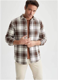 DeFacto Man Polo Neck Woven Long Sleeve Shirt  - Image 3