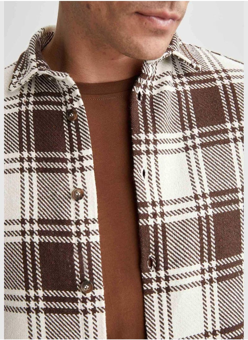 DeFacto - Man Polo Neck Woven Long Sleeve Shirt - Image 1