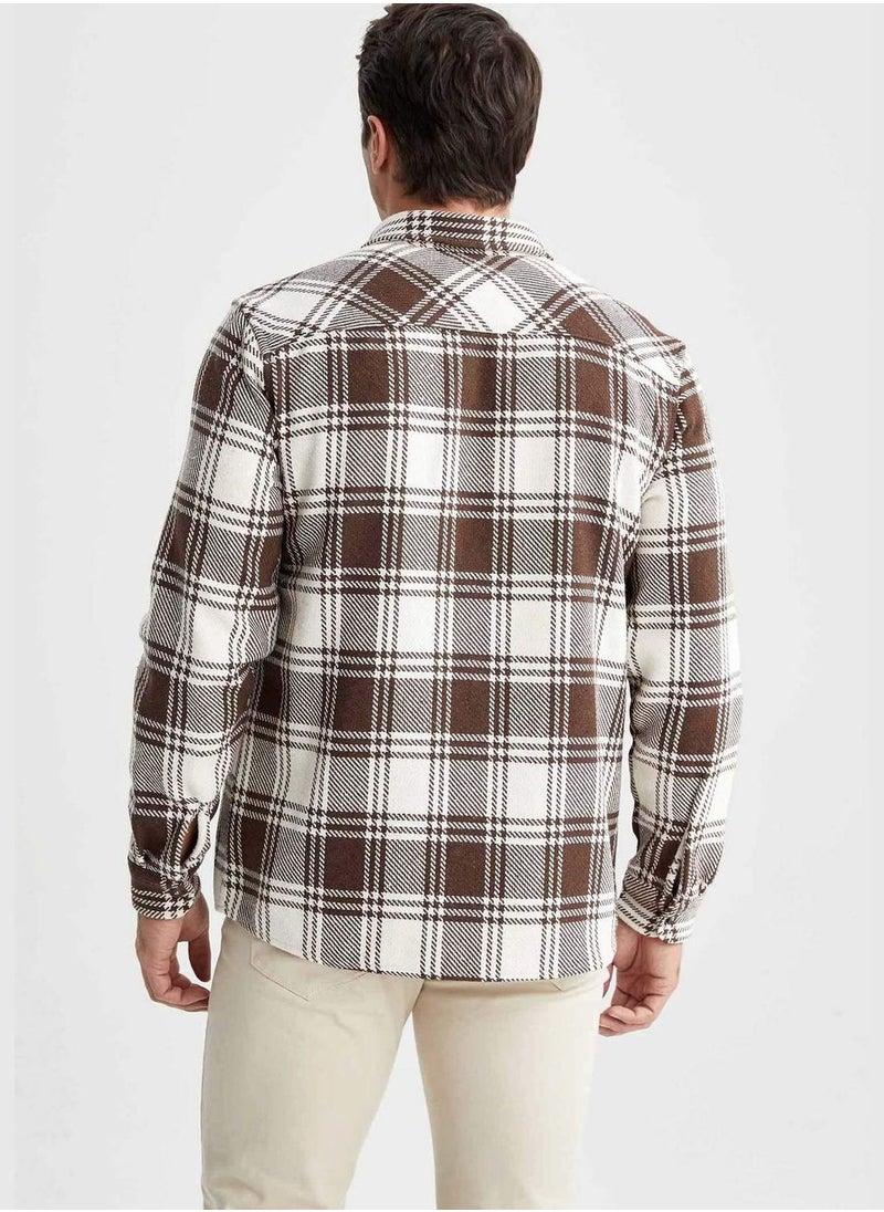 DeFacto - Man Polo Neck Woven Long Sleeve Shirt - Image 1