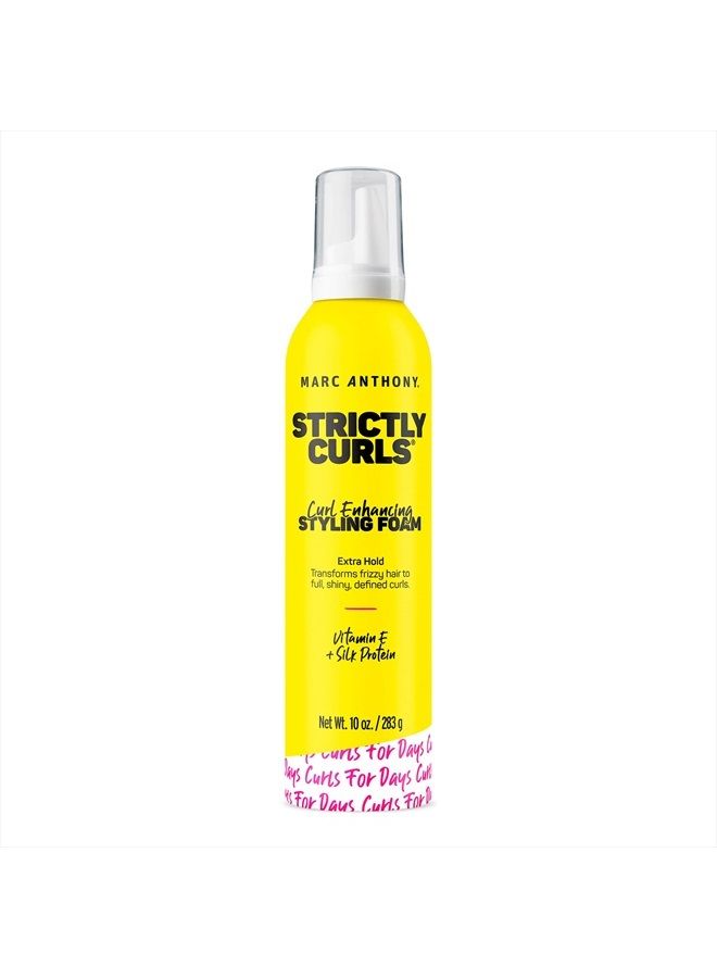 MARC ANTHONY Strictly Curl Enhancing Styling Foam , Extra Hold - Vitamin E & Silk Proteins Transforms Frizzy Hair to Full , Shiny , Defined Curls - Sulfate-Free Anti-Frizz Styling Mousse Product - Image 1