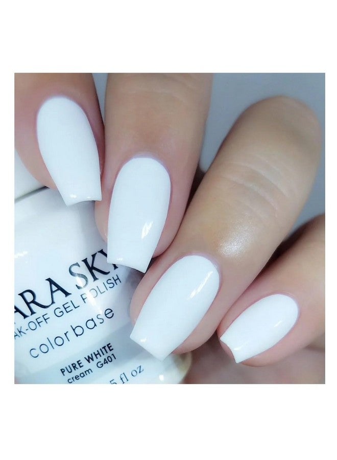 KIARA SKY Professional Nails Soak Off Led Uv Gel Polish Pure White G401 - Image 5