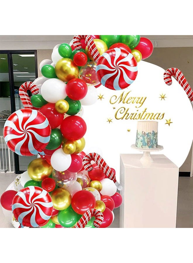 LFEEY Christmas Photo Round Backdrop Cover for Photography 7.2ft Merry Christmas Winter Snowflake White Circle Round Backdrop Christmas Party Round Backdrop Stand for Xmas Family Holiday Photo Background - Image 4