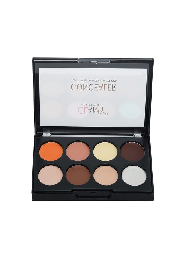 Clamy 8 Color Creamy Texture Concealer Palette | Light weight multi-purpose Concealer Color Corrector Palette 12g (Shade 3) - Image 1