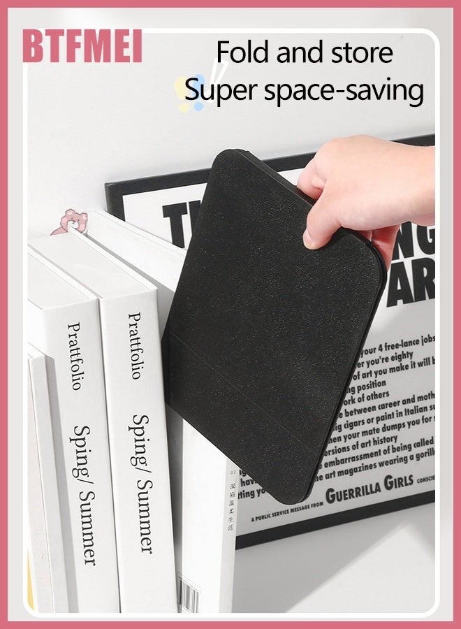 BTFMEI Foldable Makeup Mirror, Adjustable Angle Portable Standing Vanity Mirror, Portable Princess Mirror for Home/Camping/Professional Use/Travel (Black) - Image 4