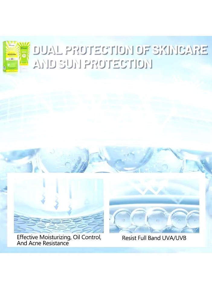 Disaar Two Pieces Of Calm My Acne Sunscreen Moisturiser SPF35 PA+++ 2X40g - Image 5