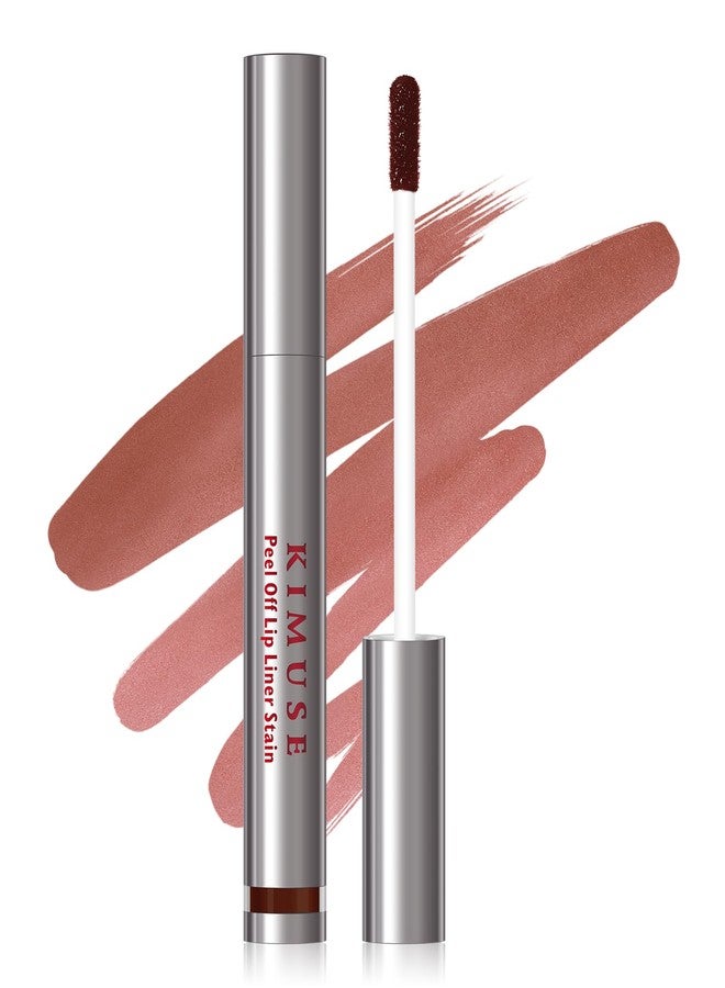 KIMUSE Peel Off Lip Liner Stain, Long Lasting Lip Tint Stain Peel Off, Waterproof, Transfer-Proof, Highly Pigmented Color Peel Off Lip Stain Liner, Matte Finish - Image 1