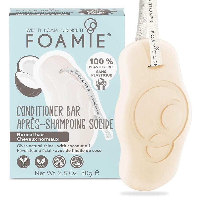 Foamie Conditioner bar Shake Your Coconut Hair Conditioner Bar for Damaged Hair with AllNatural EcoFriendly Ingredients Plastic Free Cruelty Free Vegan Conditioner Bar for All Hair Types