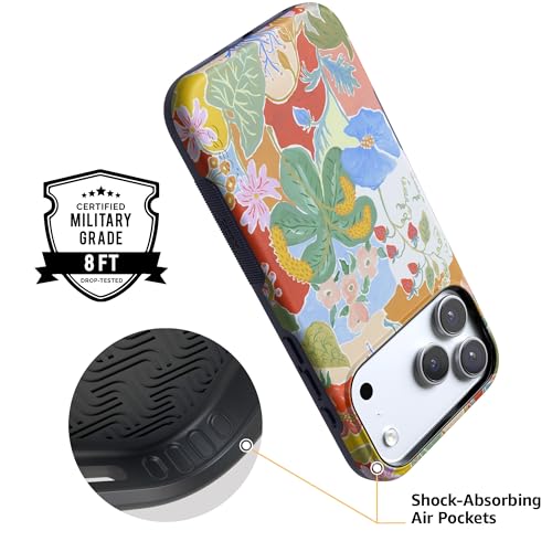 Casely iPhone 17 Pro Max Case | Botanical Blooms | Floral Patchwork | Bold Protective Design | Compatible with MagSafe - Image 4
