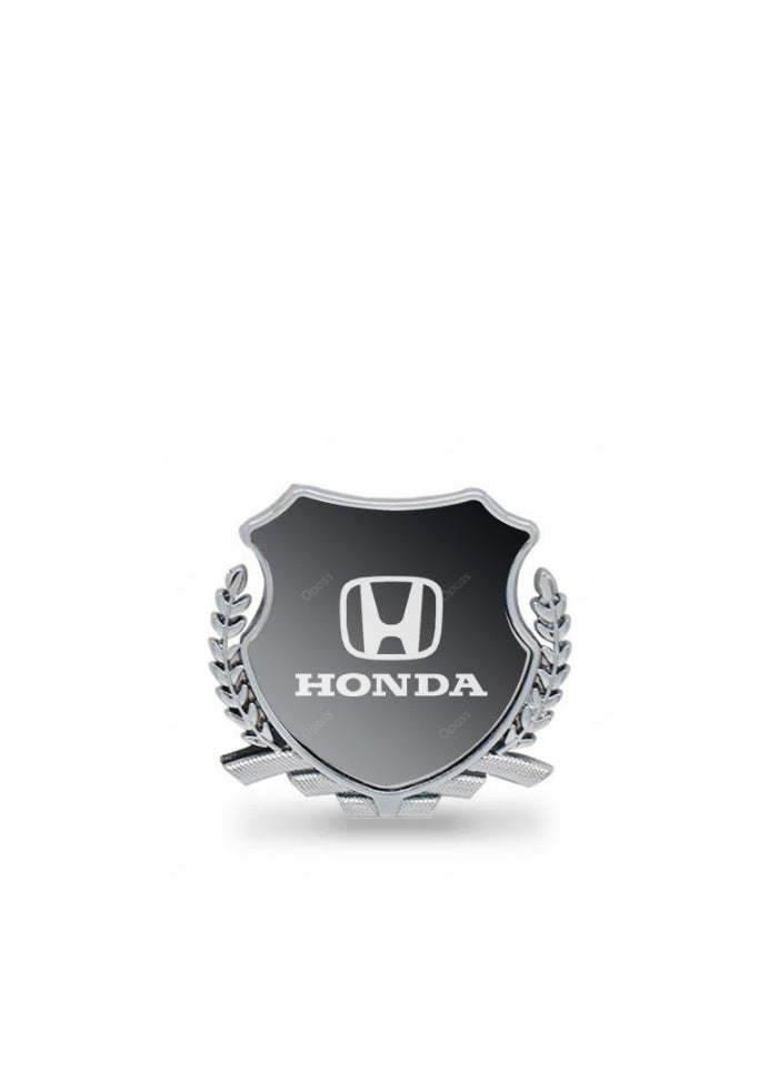Honda Metal Decal Vehicle Sticker Silver Body Vinyl Honda  - Image 1