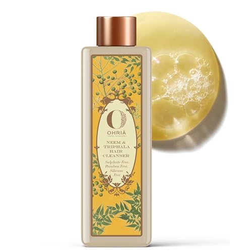 Ohria Ayurveda Neem & Triphala Hair Cleanser| Free from Silicones, Sulfates & Parabens| Soothes Scalp, Balances Oil & Reduces Dandruff| For All Hair Types| Men & Women | 200ml - Image 1