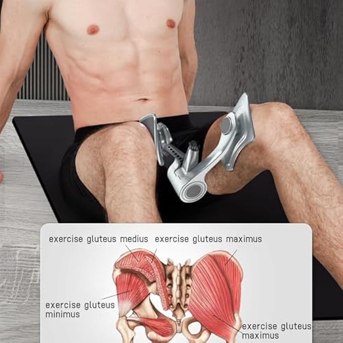 rayihni Men'S Kegel Trainer For Pelvic Floor Muscle Repair - Strength-Adjustable Sphincter Exerciser Thigh Master For Home And Office Fitness, For Women Men Valentine'S Day (Grey) - Image 5