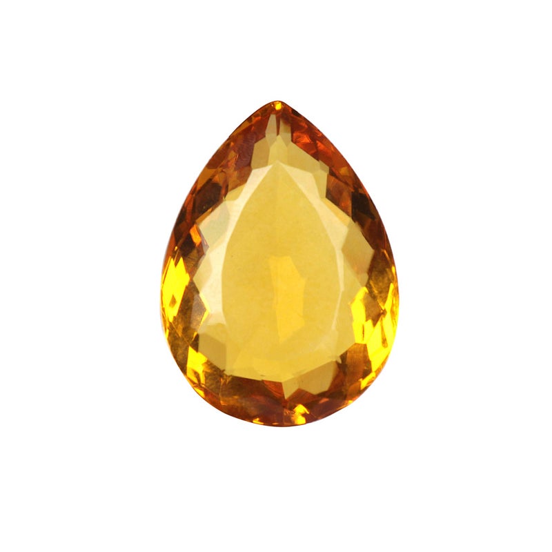 REAL-GEMS REALGEMS Loose Gemstones 6660 Carat Yellow Citrine Pear Shaped Crystal For Women Jewelry - Image 2