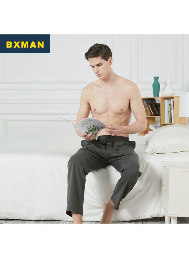 Bxman Pure Cotton Pajama Pants For Men, Loose-fitting Woven Trousers, Mid-rise, Comfortable Casual Double-pocket Pants, Lb79, 180xl - Image 1