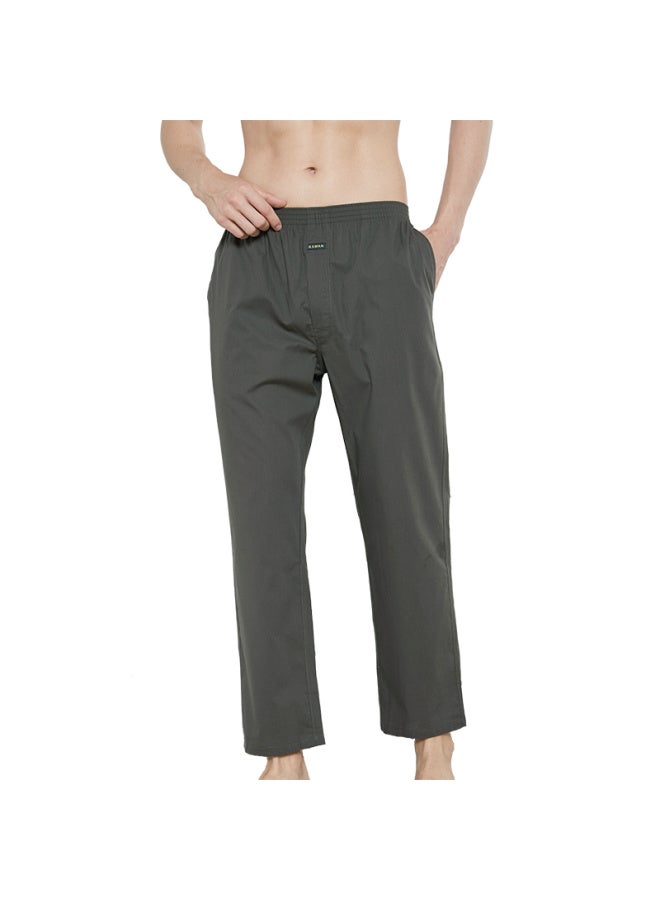 Bxman Pure Cotton Pajama Pants For Men, Loose-fitting Woven Trousers, Mid-rise, Comfortable Casual Double-pocket Pants, Lb79, 180xl - Image 4