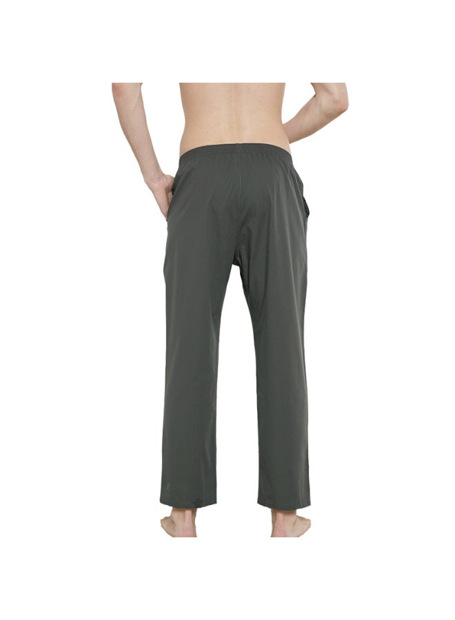 Bxman Pure Cotton Pajama Pants For Men, Loose-fitting Woven Trousers, Mid-rise, Comfortable Casual Double-pocket Pants, Lb79, 180xl - Image 5