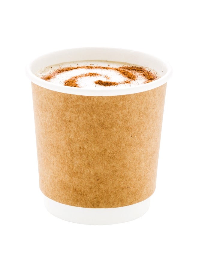 Restaurantware Restaurantware 4 Ounce Disposable Cups, Pack of 500 Double Wall Hot Cups – Lids Sold Separately, Rippled Wall and Kraft Paper Insulation, Ideal for Serving Coffee, Hot Chocolate, Tea, and More  - Image 2