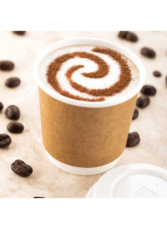 Restaurantware Restaurantware 4 Ounce Disposable Cups, Pack of 500 Double Wall Hot Cups – Lids Sold Separately, Rippled Wall and Kraft Paper Insulation, Ideal for Serving Coffee, Hot Chocolate, Tea, and More  - Image 3
