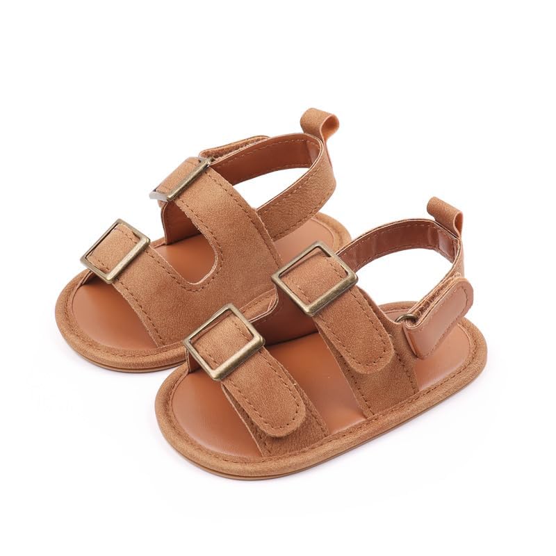 Meckior Baby Infant Boy Girl Sandals Newborn Non-Slip Soft Rubber Sole Sandals for Baby Boys Open-Toe Outdoor Casual Summer First Walkers Shoes - Image 1