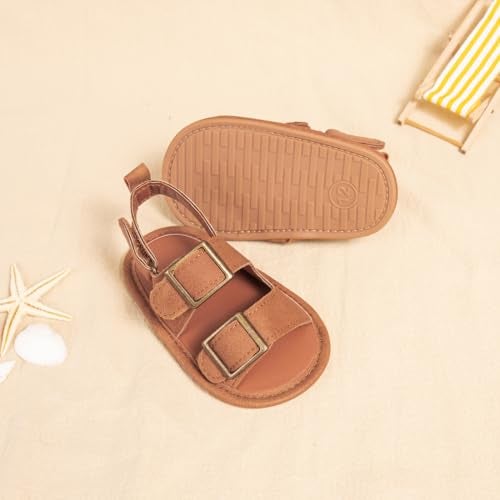 Meckior Baby Infant Boy Girl Sandals Newborn Non-Slip Soft Rubber Sole Sandals for Baby Boys Open-Toe Outdoor Casual Summer First Walkers Shoes - Image 2