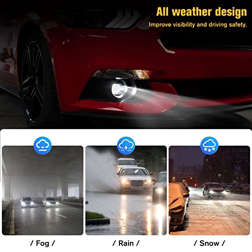 LitMiRaCle LED Fog Light, Modular Bumper Fog Lamps Accessories, Ultra-Bright Fog Lamp Assembly Fit for Ford Mustang 2015 2016 2017, Replacement FR3Z15200A, FR3Z-15200-A, FO2592234 - Image 3