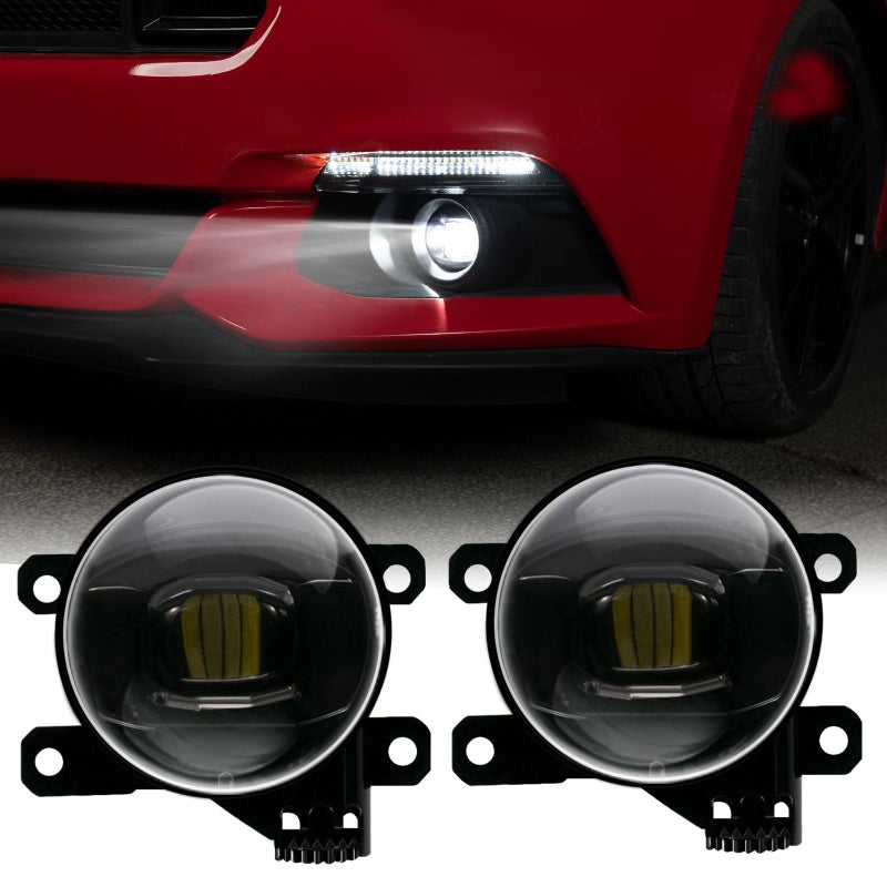 LitMiRaCle LED Fog Light, Modular Bumper Fog Lamps Accessories, Ultra-Bright Fog Lamp Assembly Fit for Ford Mustang 2015 2016 2017, Replacement FR3Z15200A, FR3Z-15200-A, FO2592234 - Image 4