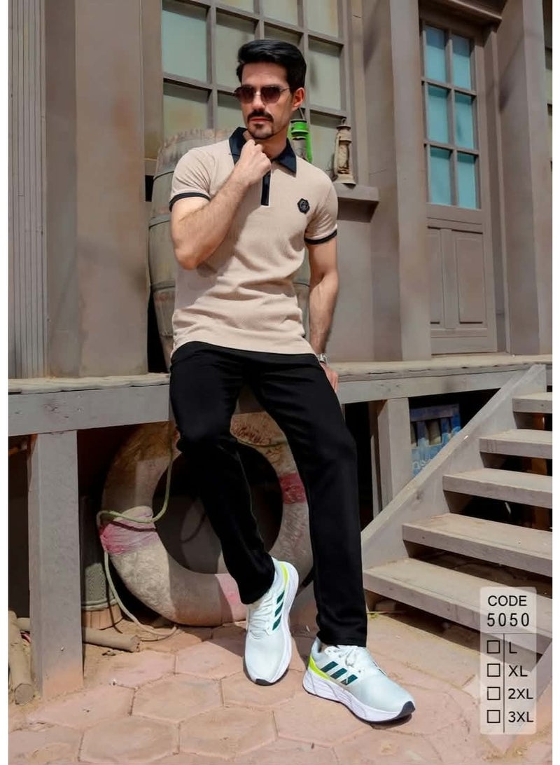Men's luxury summer tracksuit, sporty style, made of soft Jamaican cotton, size XL - Image 3