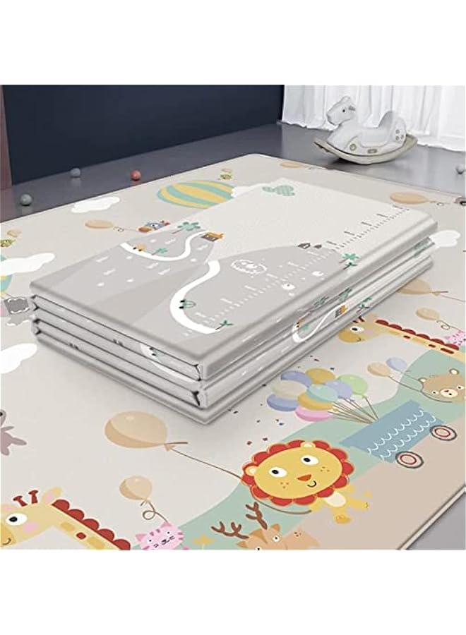 MIXDE Baby Play Mat, 200 * 180 * 1CM Waterproof Non-Slip Large Reversible Playmat Crawling Mat, Extra Thick Soft Baby Playmats for Playing or Camping Mat Bedroom Living Room Plush Carpet Area (B) - Image 1