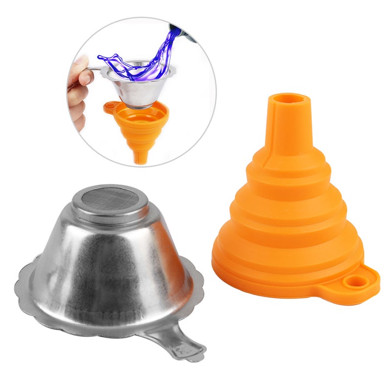 3D Printer Accessories Parts Collapsible Funnel Silicone Foldable Funnels Stainless Steel Resin Filter for Pouring Resin Back Into Bottle  for ANYCUBIC Photon Sparkmaker Kelant Orbeat D100 SLA 3D Printer - Image 4