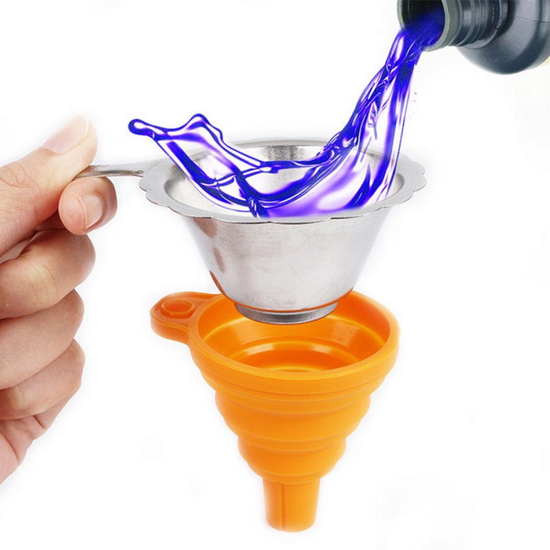 3D Printer Accessories Parts Collapsible Funnel Silicone Foldable Funnels Stainless Steel Resin Filter for Pouring Resin Back Into Bottle  for ANYCUBIC Photon Sparkmaker Kelant Orbeat D100 SLA 3D Printer - Image 3