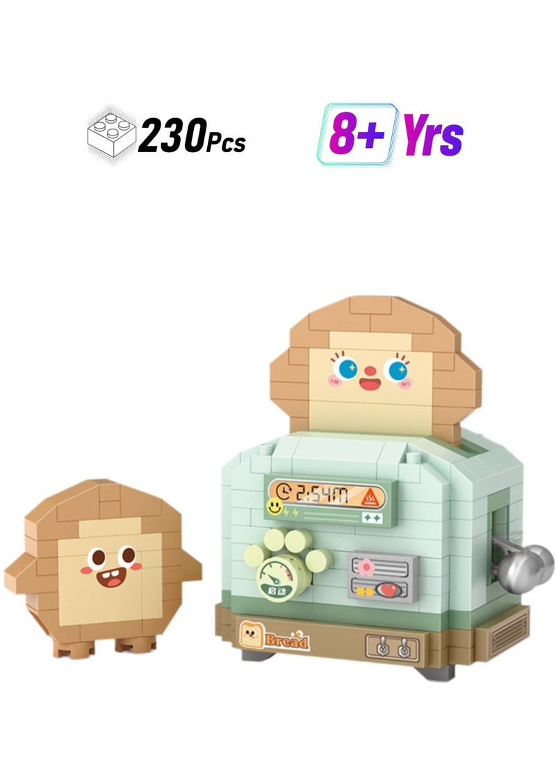 230pcs Bread Machine, Desktop Ornaments Building Blocks Toys, Children'S Educational Assembly Model Gifts  - Image 1