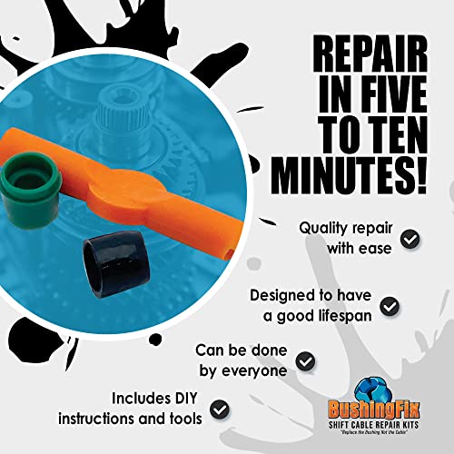BushingFix.com BushingFix GI1KIT Automatic Transmission Shift Cable Bushing Repair Kit, Transmission Repair Kit for Shift Bushing Fits Oldsmobile, Chevy, Buick, Pontiac, Cadillac, and More Models, Easy Repair - Image 3