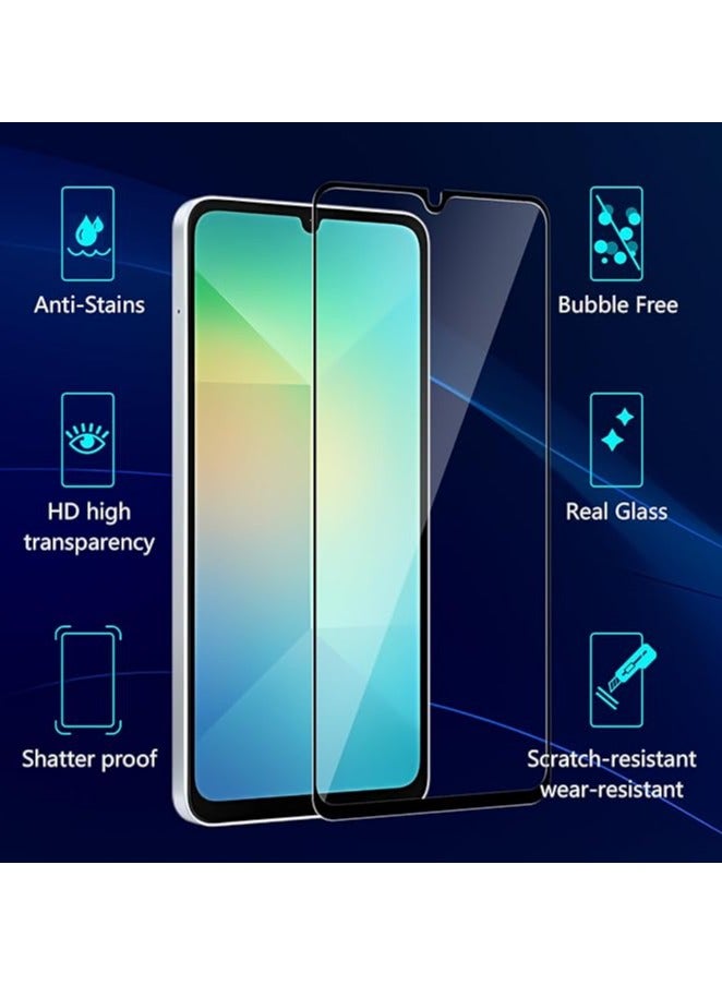 2 Pack For Samsung Galaxy A06 Screen Protector Tempered glass film,HD-Clear Tempered Glass Screen Protector [3D Touch][Bubble-Free][Anti-Scratch]