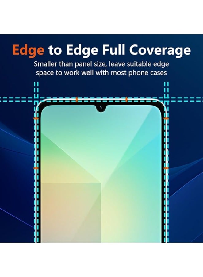 2 Pack For Samsung Galaxy A06 Screen Protector Tempered glass film,HD-Clear Tempered Glass Screen Protector [3D Touch][Bubble-Free][Anti-Scratch]