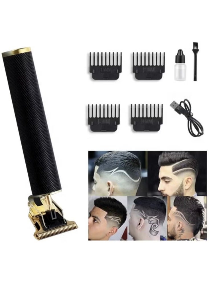 فينتاج ماكينة قص الشعر الكهربائية القابلة لإعادة الشحن VINTAGE T9 - ماكينة قص الشعر الاحترافية للرجال/ ماكينة تشذيب اللحية القابلة لإعادة الشحن ومصفف الشعر - Image 2