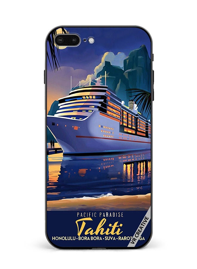 VR CREATIVE Protective Case Cover For Apple iPhone 7 Plus/8 Plus Pacific Paradise Design Multicolour - Image 1