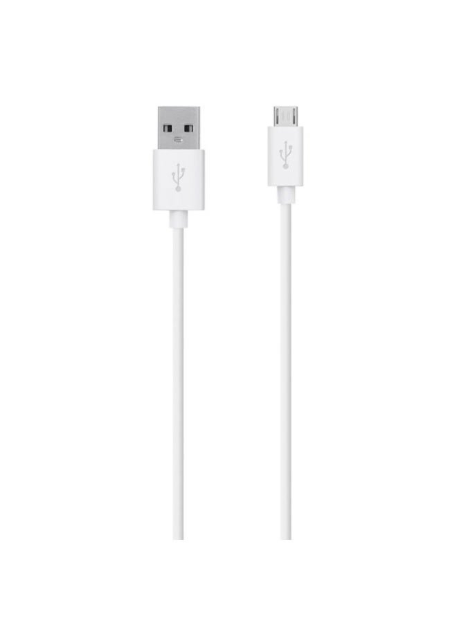 USB-A to Micro-USB Charge and Data Transfer Cable (1m / 3.3ft, White)